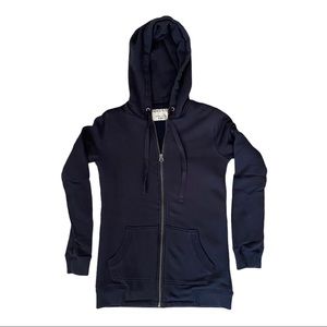 J. Crew Sherpa hoodie hooded sweatshirt navy blue